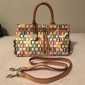 Vintage Dooney & Bourke Y2K Signature Rainbow Monogram Bag